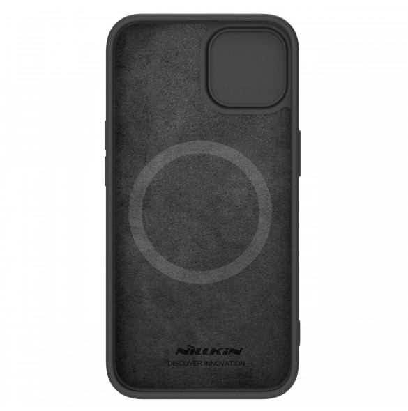 Nillkin CamShield Silky Silicone Case for iPhone 15 with Camera Protector - Black