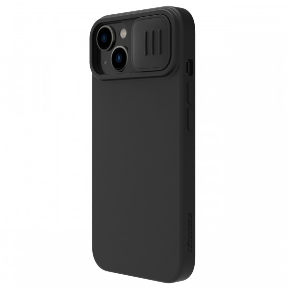Nillkin CamShield Silky Silicone Case for iPhone 15 with Camera Protector - Black