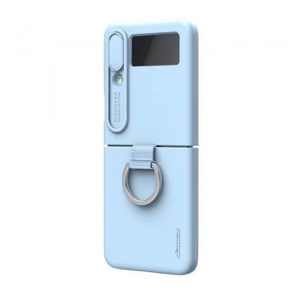 Nillkin CamShield Silikonfodral till Samsung Galaxy Z Flip 4 Silikonskydd med kameraskydd Blå