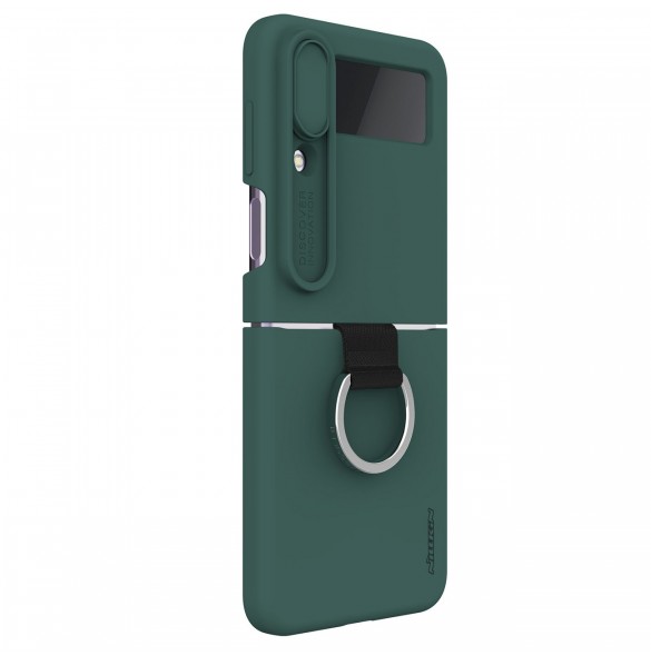 Nillkin CamShield Silikonfodral till Samsung Galaxy Z Flip 4 Silikonskydd med kameraskydd Grön