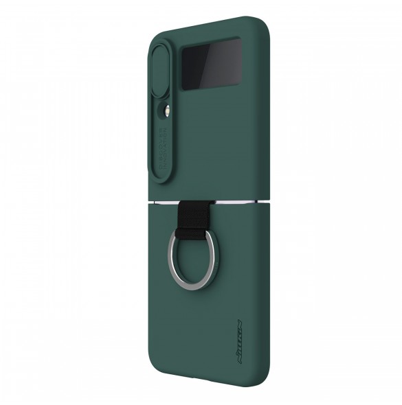 Nillkin CamShield Silikonfodral till Samsung Galaxy Z Flip 4 Silikonskydd med kameraskydd Grön