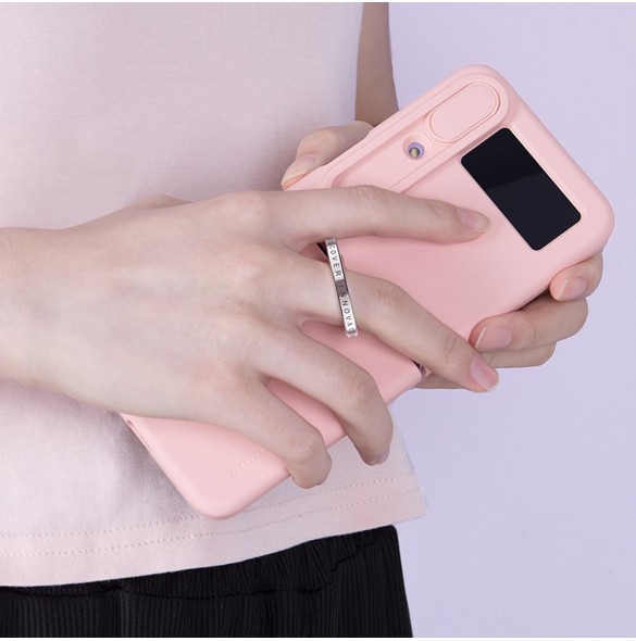 Nillkin CamShield Silikonfodral till Samsung Galaxy Z Flip 4 Silikonskydd med kameraskydd Grön