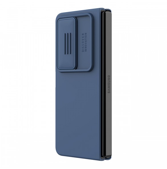 Nillkin CamShield Silikonfodral till Samsung Galaxy Z Fold 4 Silikonskydd med kameraskydd Blå