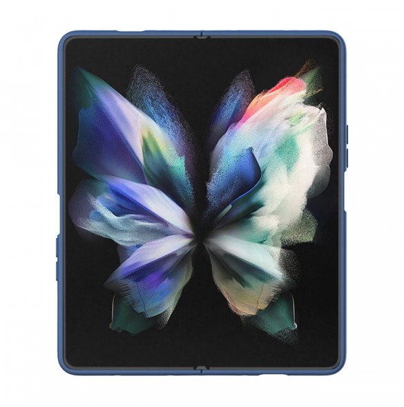 Nillkin CamShield Silikonfodral till Samsung Galaxy Z Fold 4 Silikonskydd med kameraskydd Blå