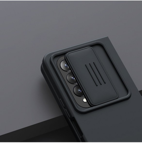 Nillkin CamShield Silikonfodral till Samsung Galaxy Z Fold 4 Silikonskydd med kameraskydd Blå