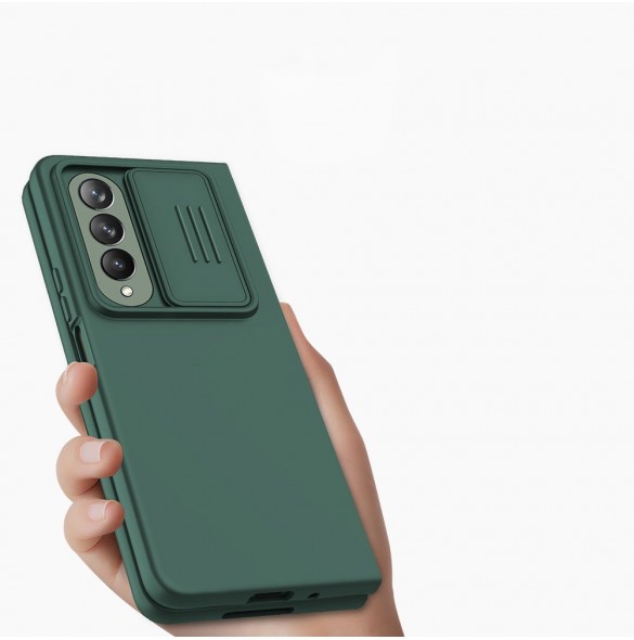 Nillkin CamShield Silikonfodral till Samsung Galaxy Z Fold 4 Silikonskydd med kameraskydd Blå