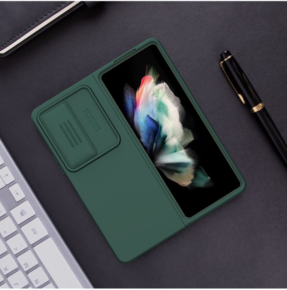 Nillkin CamShield Silikonfodral till Samsung Galaxy Z Fold 4 Silikonskydd med kameraskydd Blå