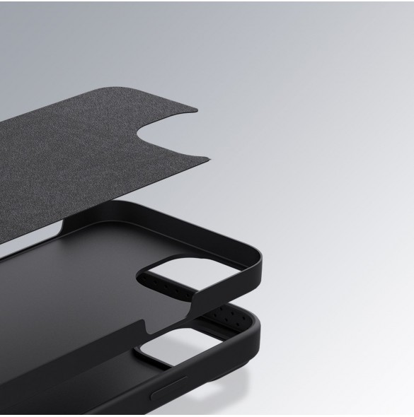 Nillkin CamShield Silky Silikonfodral iPhone 14 skal med kameraskal grön