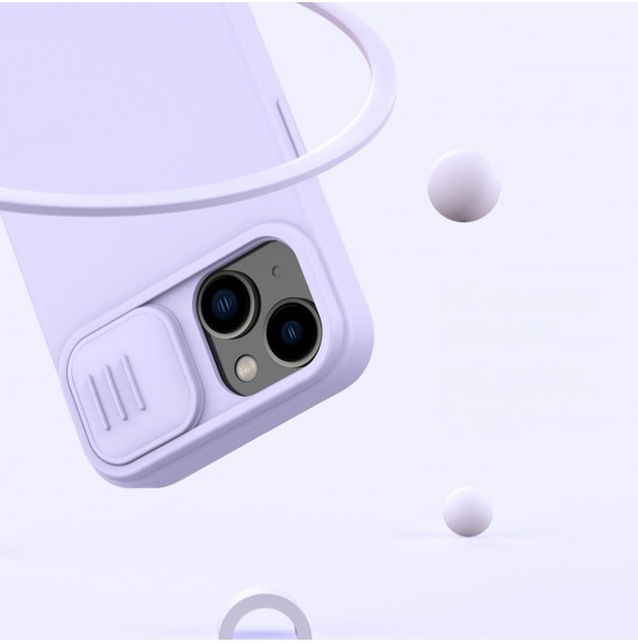 Nillkin CamShield Silky Silikonfodral iPhone 14 skal med kameraskal grön
