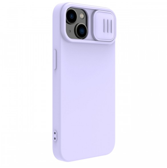 Nillkin CamShield Silikonfodral iPhone 14 Plus fodral med kamerafodral lila