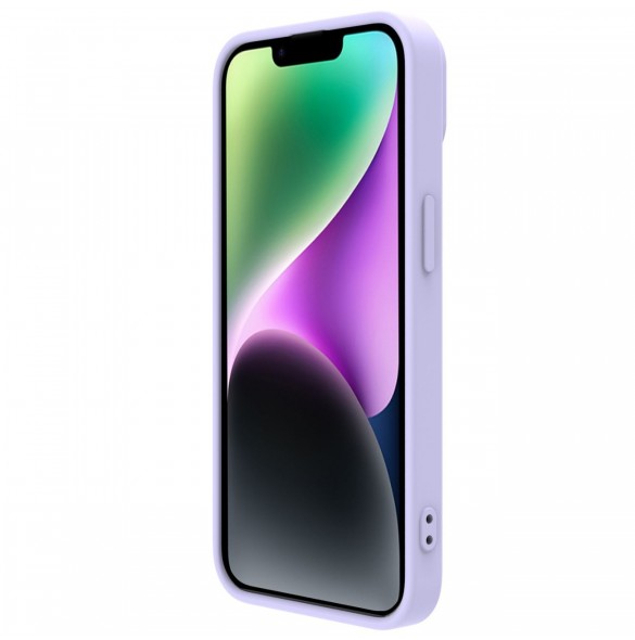 Nillkin CamShield Silikonfodral iPhone 14 Plus fodral med kamerafodral lila
