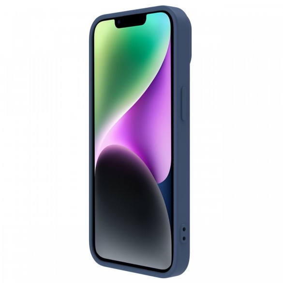 Nillkin CamShield Silikonfodral iPhone 14 Plus skal med kameraskal blått