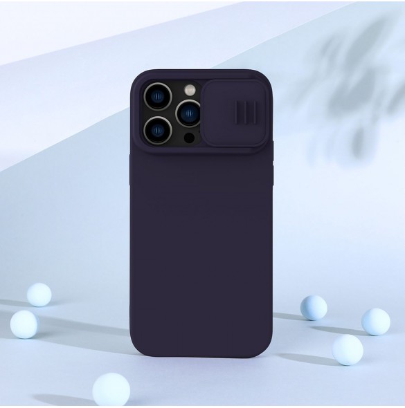 Nillkin CamShield Silky Silikonfodral iPhone 14 Pro skal med kamerafodral svart