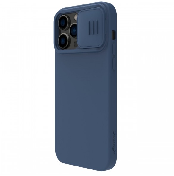 Nillkin CamShield Silikonfodral iPhone 14 Pro skal med kamerafodral blå