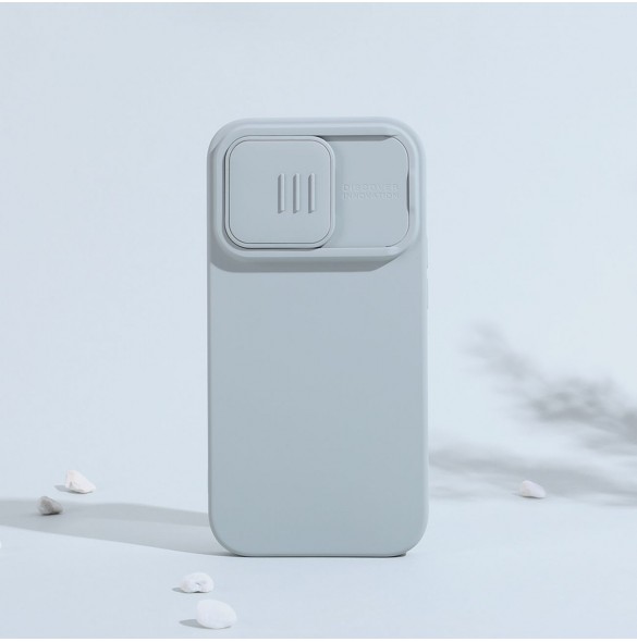 Nillkin CamShield Silikonfodral iPhone 14 Pro skal med kamerafodral blå