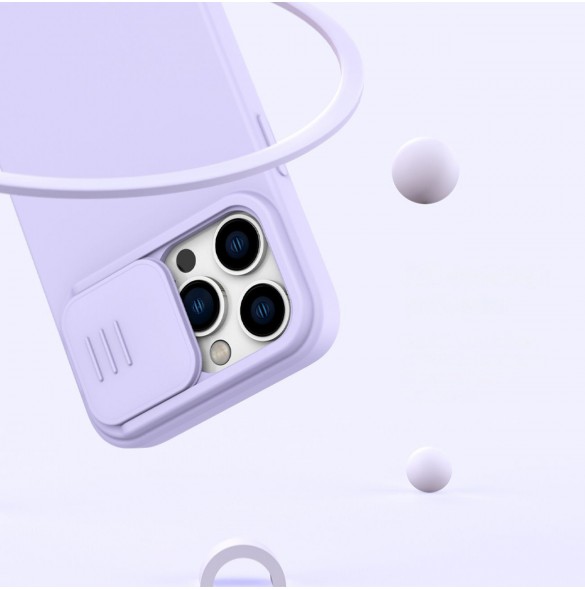 Nillkin CamShield Silikonfodral iPhone 14 Pro skal med kameraskal grönt