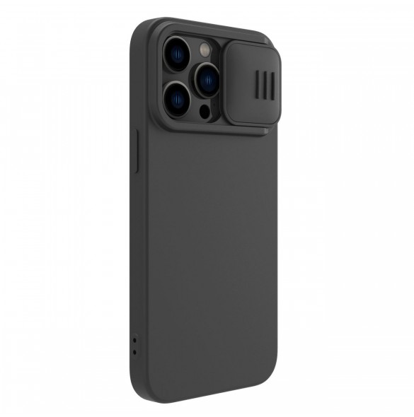 Nillkin CamShield Silikonfodral iPhone 14 Pro Max skal med kameraskal svart
