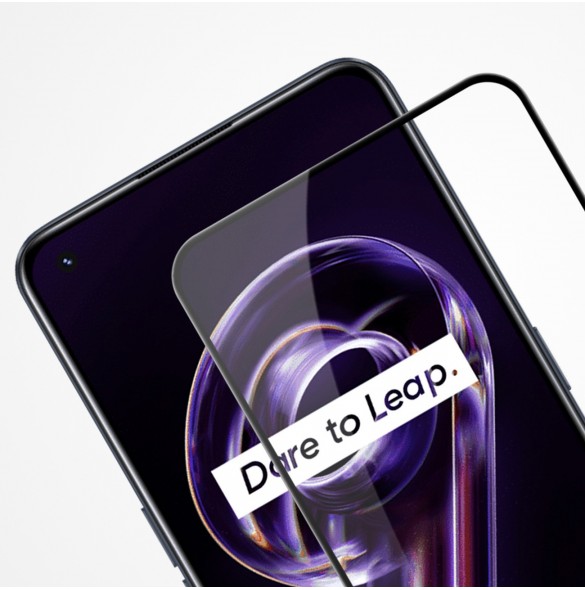 Nillkin CP + PRO ultratunt helskärmshärdat glas med 0,2 mm ram 9H Realme 9 Pro + (9 Pro Plus) svart