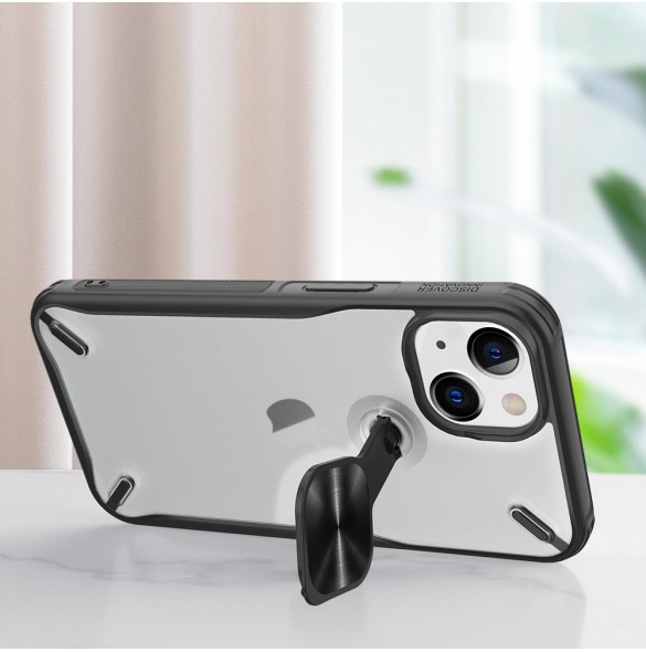 Nillkin Cyclops Fodral Ett slitstarkt fodral med ett kameraskydd och ett vikbart stativ för iPhone 13 blå