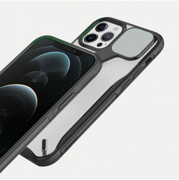 Nillkin Cyclops Fodral Ett slitstarkt fodral med ett kameraskydd och ett hopfällbart stativ för iPhone 13 Pro blå