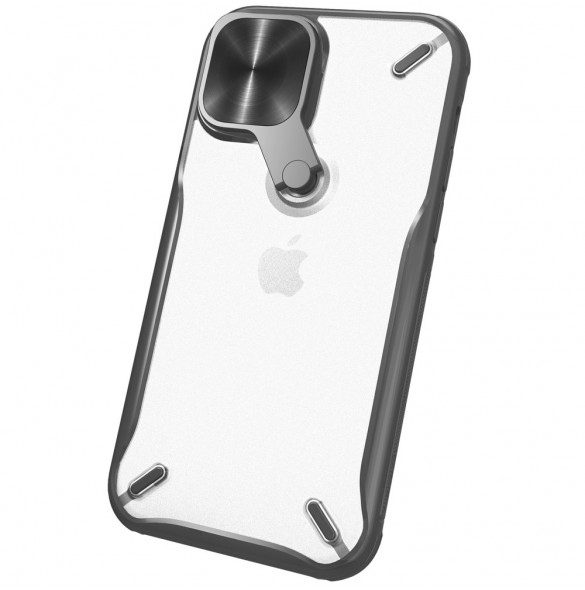 Nillkin Cyclops Fodral Slitstarkt fodral med kamerafodral och ett hopfällbart stativ för iPhone 13 Pro Max svart