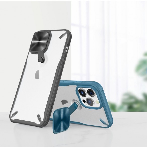 Nillkin Cyclops Fodral Slitstarkt fodral med kamerafodral och ett hopfällbart stativ för iPhone 13 Pro Max svart