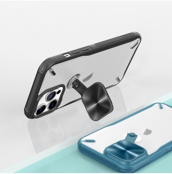 Nillkin Cyclops Fodral Slitstarkt fodral med kamerafodral och ett hopfällbart stativ för iPhone 13 Pro Max svart
