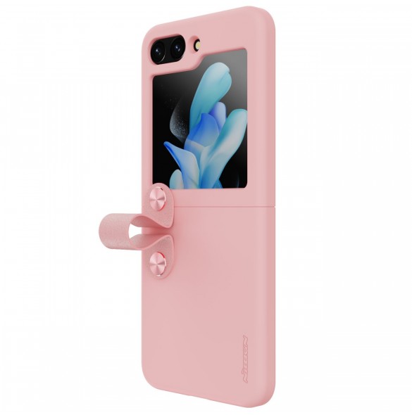 Nillkin Flex Flip Fodral med berlock och ställ för Samsung Galaxy Z Flip 5 - Peach