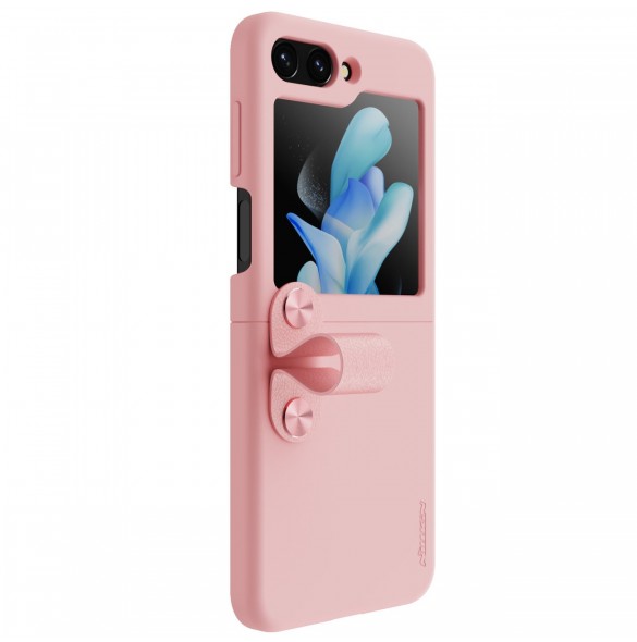Nillkin Flex Flip Fodral med berlock och ställ för Samsung Galaxy Z Flip 5 - Peach