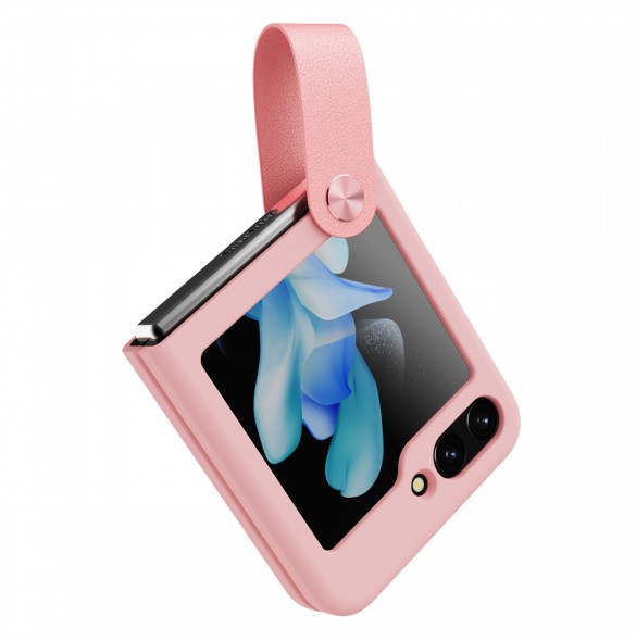 Nillkin Flex Flip Fodral med berlock och ställ för Samsung Galaxy Z Flip 5 - Peach