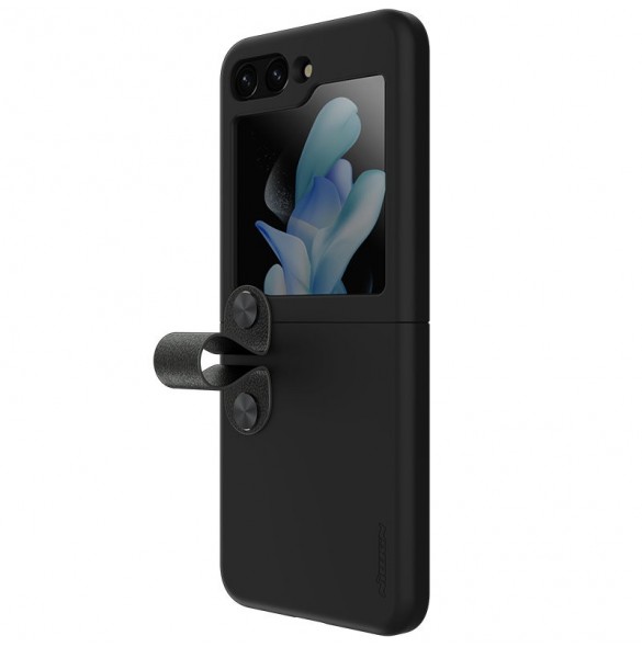 Nillkin Flex Flip fodral med hänge och ställ för Samsung Galaxy Z Flip 5 - svart