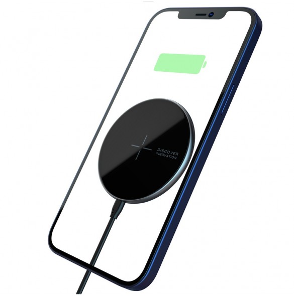 Nillkin MagSlim Qi trådlös laddare 10W för iPhone kompatibel med MagSafe svart