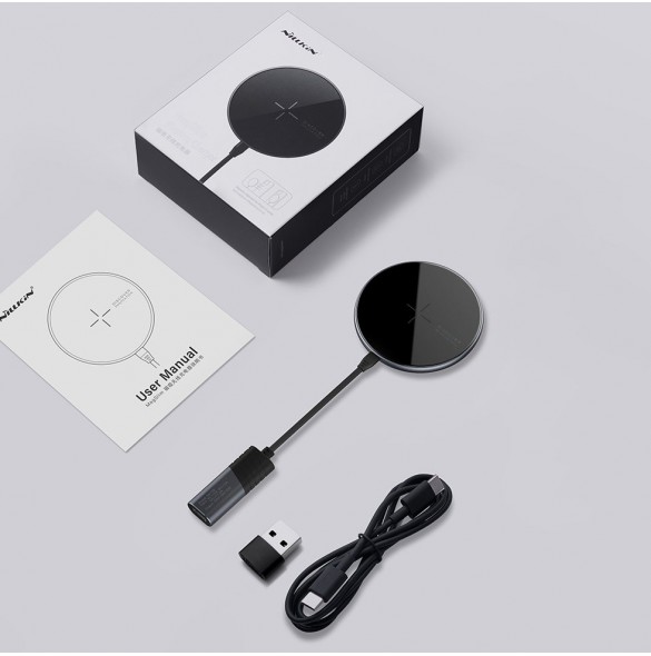 Nillkin MagSlim Qi trådlös laddare 10W för iPhone kompatibel med MagSafe svart