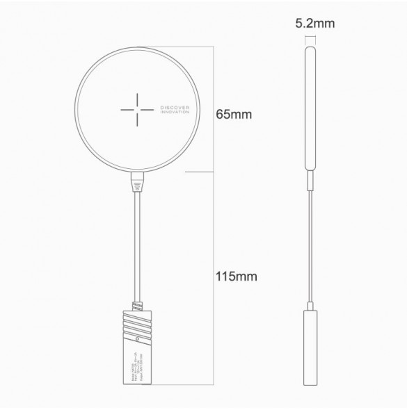 Nillkin MagSlim Qi trådlös laddare 10W för iPhone kompatibel med MagSafe svart