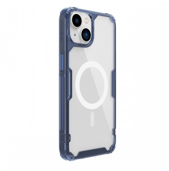 Nillkin Nature Pro pansarfodral med MagSafe för iPhone 15 - blå