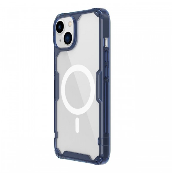 Nillkin Nature Pro pansarfodral med MagSafe för iPhone 15 - blå