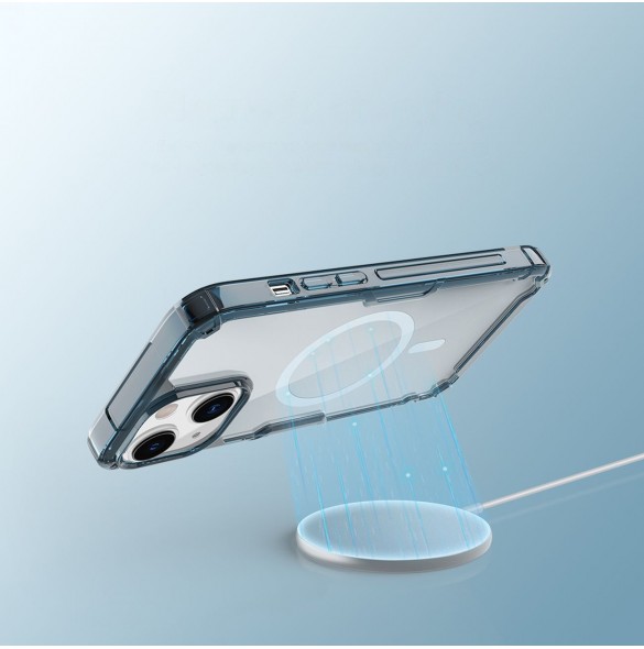 Nillkin Nature Pro pansarfodral med MagSafe för iPhone 15 - blå