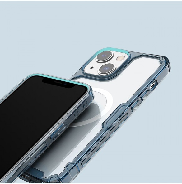 Nillkin Nature Pro pansarfodral med MagSafe för iPhone 15 - blå