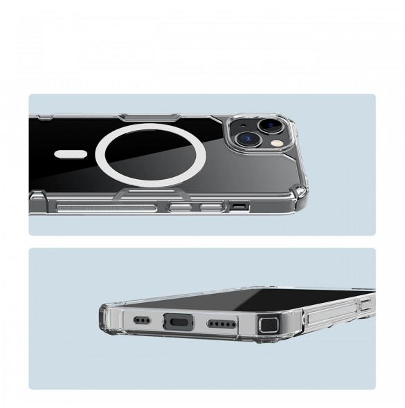 Nillkin Nature Pro pansarfodral med MagSafe för iPhone 15 - blå