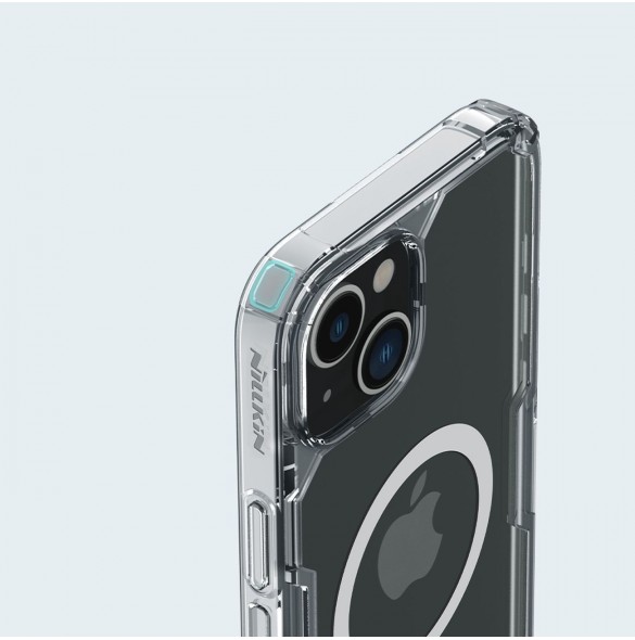 Nillkin Nature Pro pansarfodral med MagSafe för iPhone 15 - blå