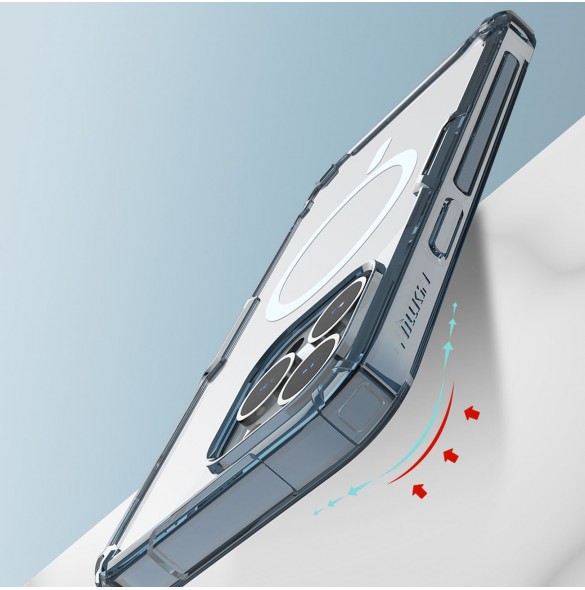Nillkin Nature Pro Magnetfodral till iPhone 14 Pro magnetiskt skal MagSafe blå