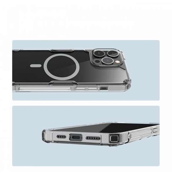 Nillkin Nature Pro Magnetfodral till iPhone 14 Pro magnetiskt skal MagSafe blå