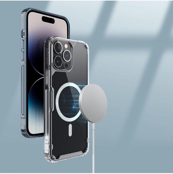 Nillkin Nature Pro Magnetic Case för iPhone 14 Pro Magnetic MagSafe Transparent Fodral