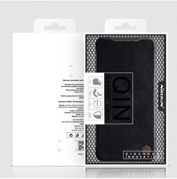Nillkin Qin Fodral Fodral För Samsung Galaxy A33 5G Kameraskydd Hölster Cover Flip Cover Svart