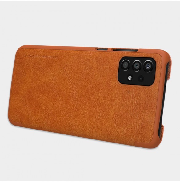Nillkin Qin Fodral Fodral För Samsung Galaxy A33 5G Kameraskydd Hölster Cover Flip Cover Svart