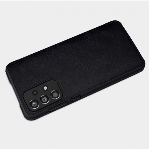Nillkin Qin Fodral Fodral För Samsung Galaxy A33 5G Kameraskydd Hölster Cover Flip Cover Svart