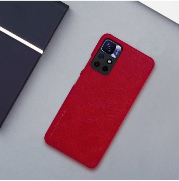 Nillkin Qin Fodral Fodral för Xiaomi Redmi Note 11T 5G / Note 11S 5G / Note 11 5G (Kina) / Poco M4 Pro 5G Kameraskydd Hölster