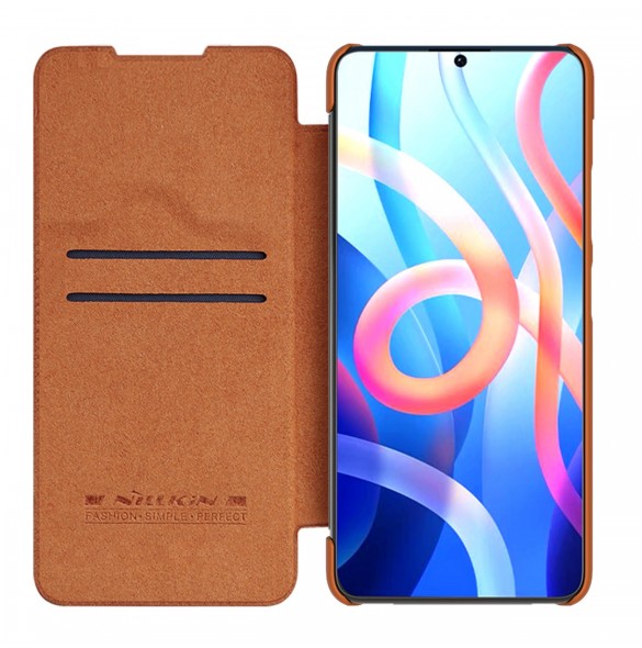 Nillkin Qin Fodral Fodral för Xiaomi Redmi Note 11T 5G / Note 11S 5G / Note 11 5G (Kina) / Poco M4 Pro 5G Kameraskydd Hölster