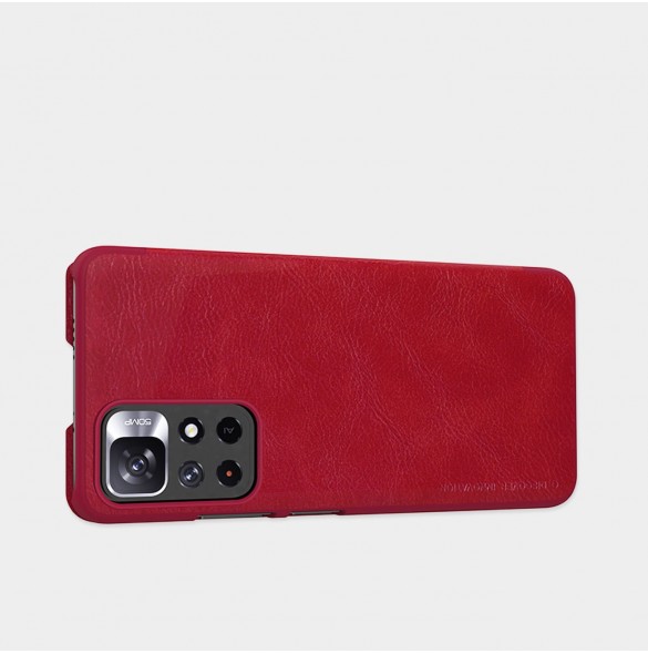 Nillkin Qin Fodral Fodral för Xiaomi Redmi Note 11T 5G / Note 11S 5G / Note 11 5G (Kina) / Poco M4 Pro 5G Kameraskydd Hölster