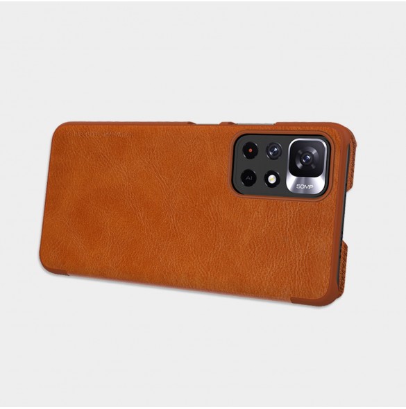 Nillkin Qin Fodral Fodral för Xiaomi Redmi Note 11T 5G / Note 11S 5G / Note 11 5G (Kina) / Poco M4 Pro 5G Kameraskydd Hölster